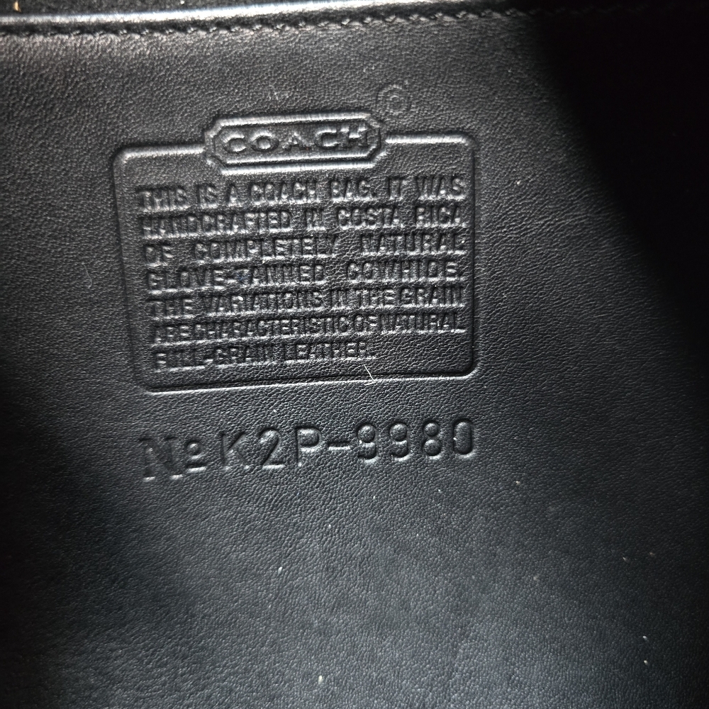 Coach Vintage Taft 9980 Black Leather Turnlock Crossbody Shoulder Bag - Picture 14 of 16